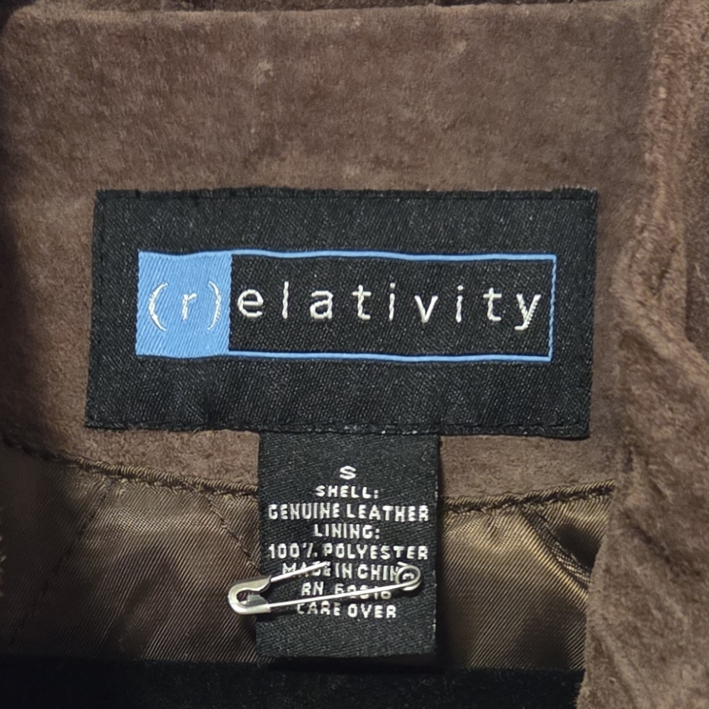 Relativity Brown Suede Zip Front Jacket - image 6